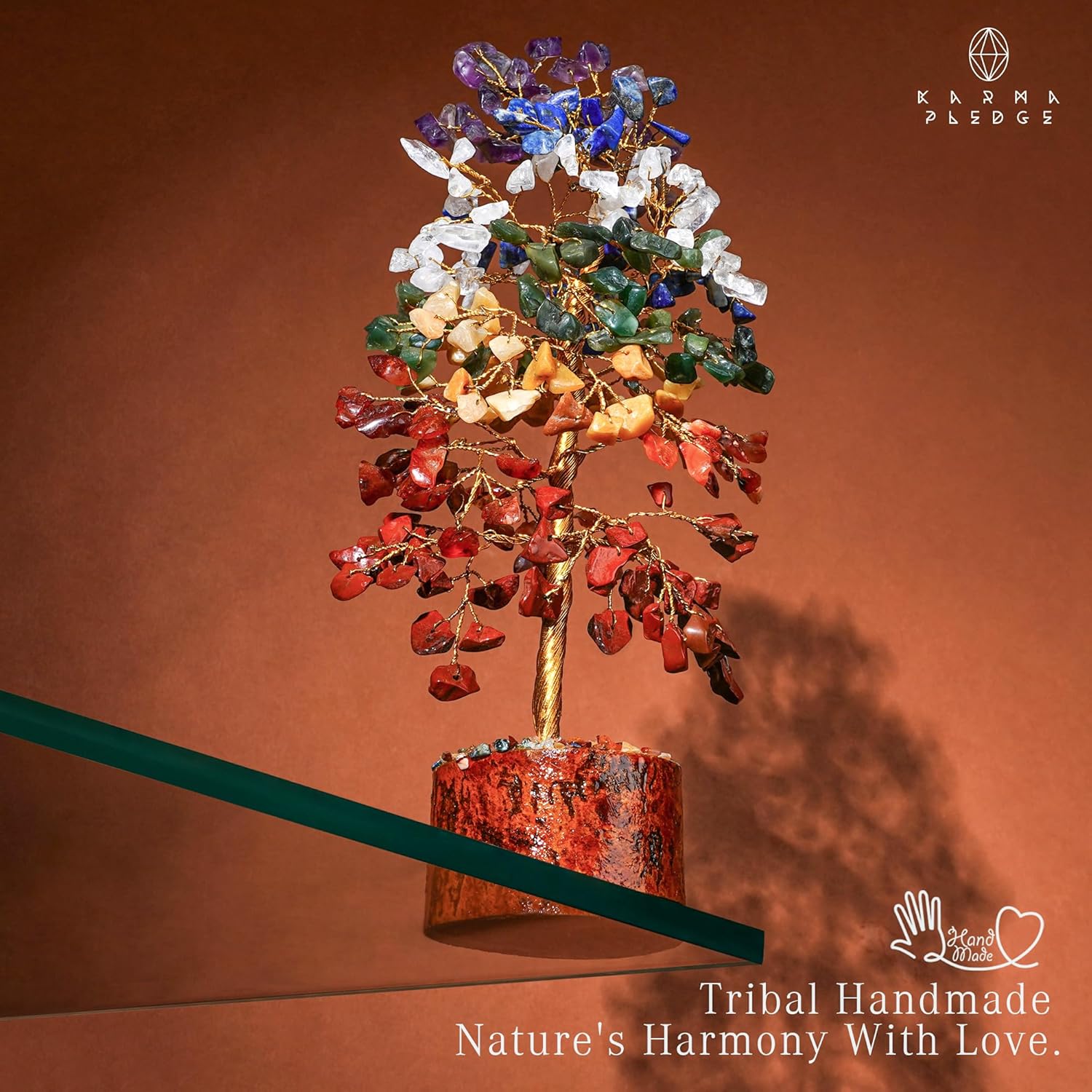 7 Chakra Healing Crystal Tree of Life for Manifestation, Handmade Crystal Tree for Good Luck, Positive Energy, Reiki, Home Office Room Wall Decor, Unique Birthday Gift for Women, Men, Mom & Dad - Image 6