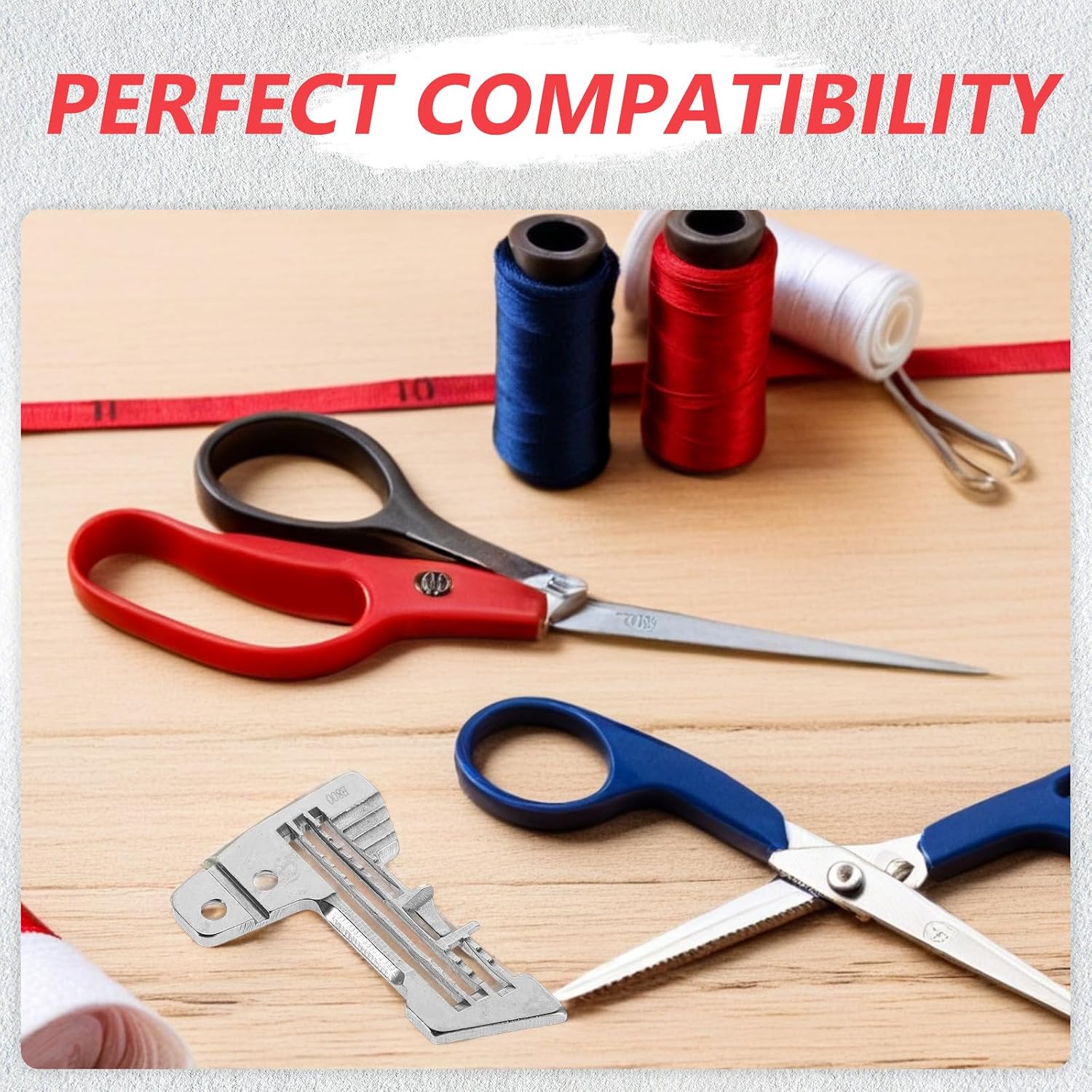TOMETURE 3pcs Serger Overlock Needle Plate Compatible for E800, 3‑Thread Metal Throat Plate, Replacement Part for Overlock/Overlocker Sewing Machines