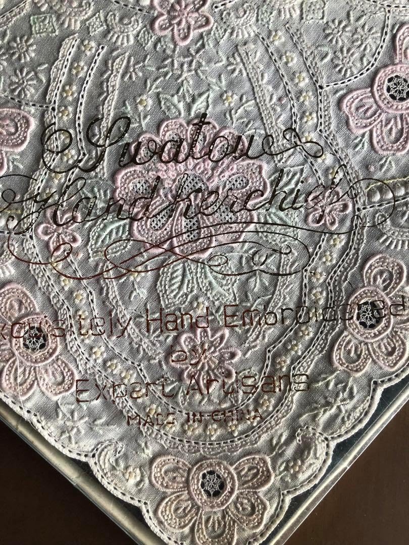 SWATOW] スワトウ レディース ハンカチ 汕頭刺繍 約29㎝ 婦人 手刺繍