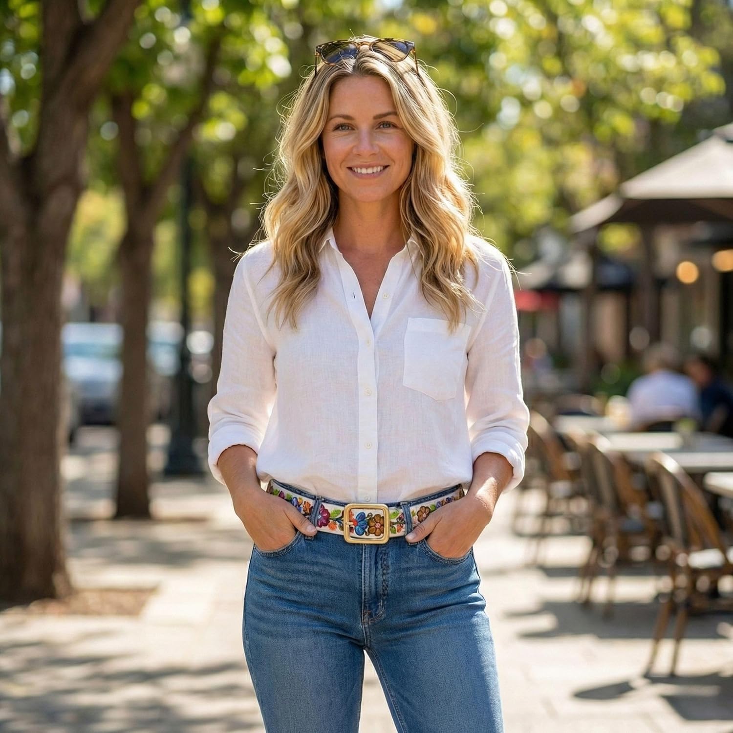 Handmade Embroidered Belts for Women by Peruvian Artisans - Woven Boho Floral - Casual & Colorful Belts for Women - Image 7