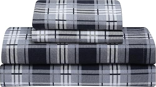 FEATHER & STITCH NEW YORK juego de sábanas de franela de algodón, para colchones altos, sábanas cálidas, acogedoras, ligeras, para invierno