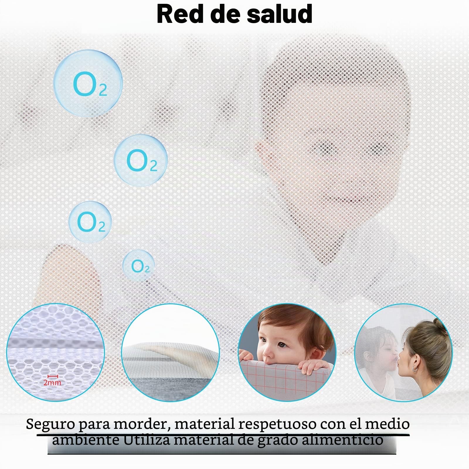 UISEBRT Barrera de Cama para niños 180cm Protección contra Caídas Altura Ajustable para Cama Familiar y Cama Infantil con diseño de Oso, Color Gris