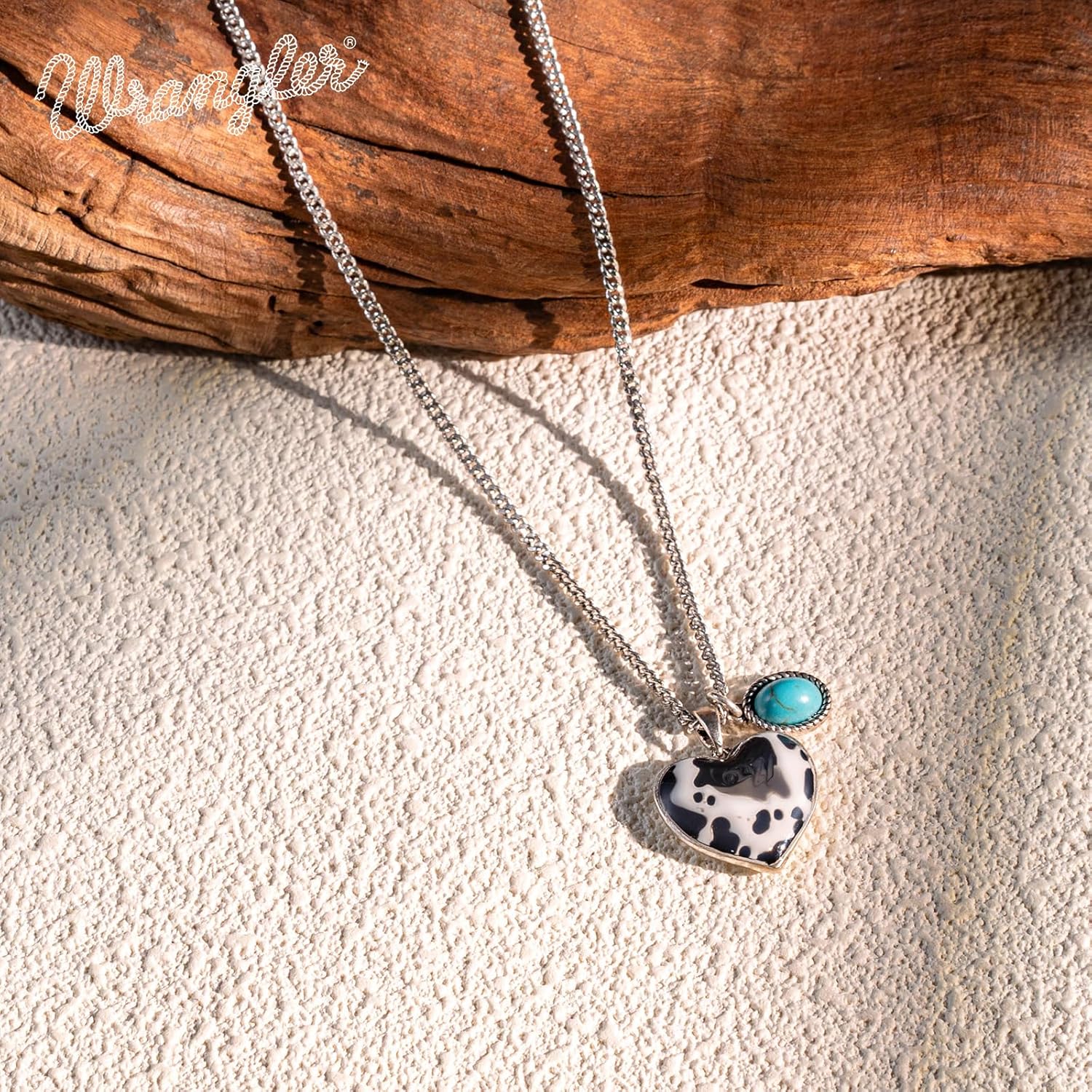 Montana West Wrangler Heart Turquoise Pendant Necklace for Women Western Gold Plated Cowgirl Cowboy Classic Trendy Jewelry - Image 5