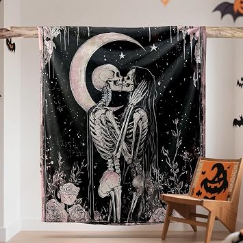 Eunigem Cute Halloween Blanket for Kids Teens Adults,Halloween Throws Blankets,Spooky Pink Bluey Purple Blanket 50"x 60"