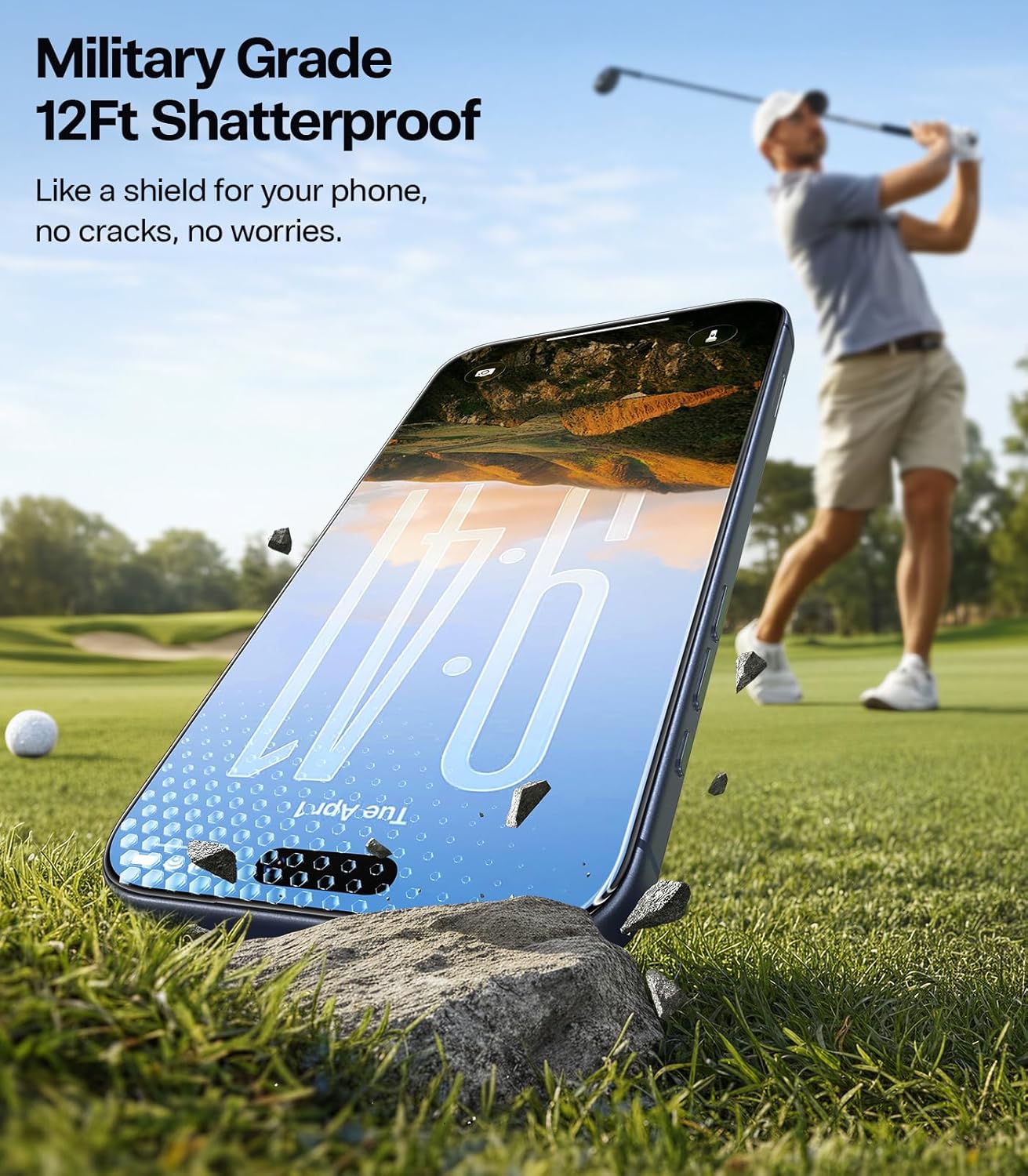 TORRAS Outdoor Anti Reflection for iPhone 17 Pro Max Screen Protector [OrigArmor Lite ＆ Anti Glare] Military-Grade Shatterproof 9H+ Tempered Glass Anti-Scratch Screen Protector 17 ProMax 6.9" 1-Pack