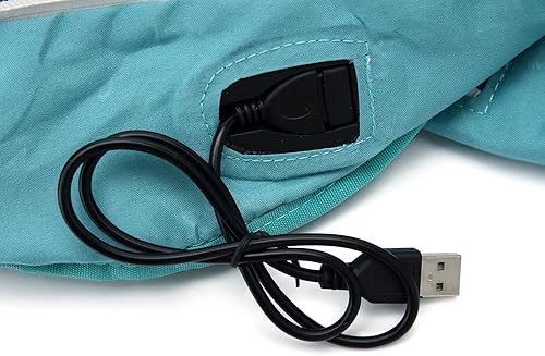 Miniatura 9 de Canvaslove Mochila impermeable de lona de 15.6 pulgadas para laptop con puerto de carga USB y correas de cojín de masaje para laptop de hasta 15