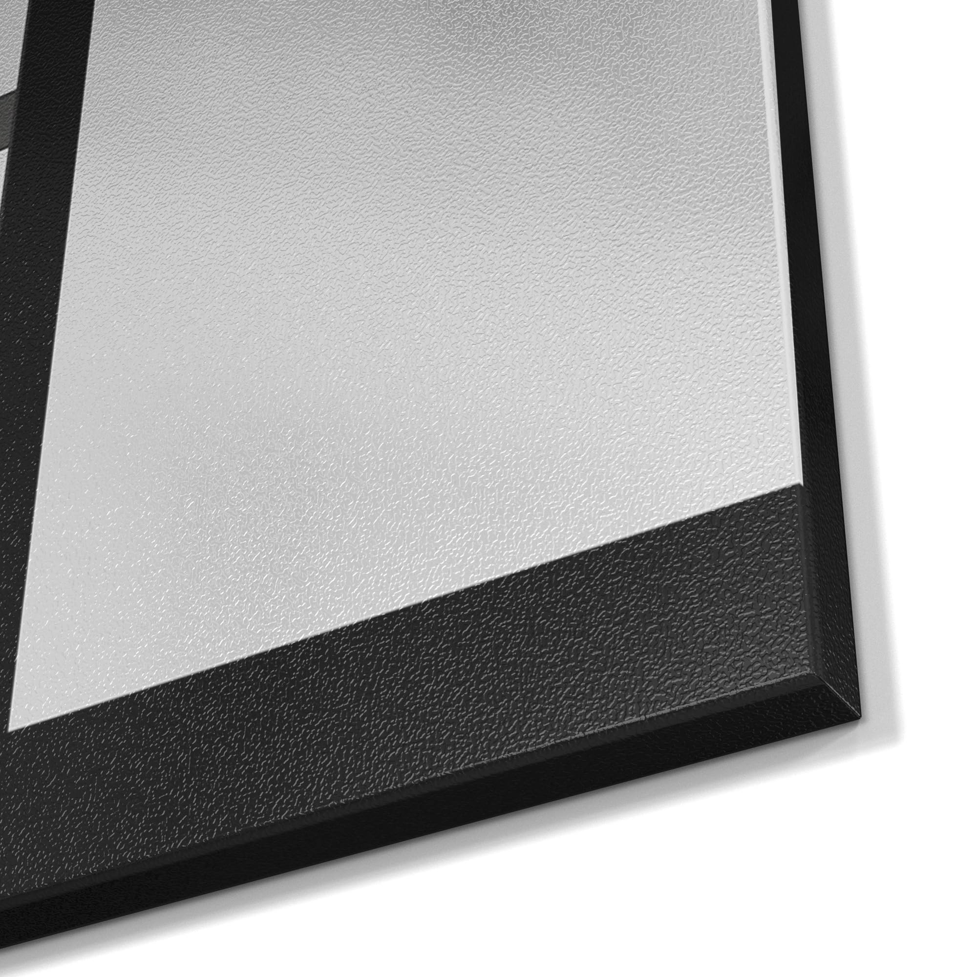 DEQORI Lavagna magnetica in metallo, 90 x 60 cm, motivo "Agenda settimanale nero (EN)", lavagna bianca per tutti i magneti, lavagna magnetica da parete per cucina e ufficio, bacheca magnetica