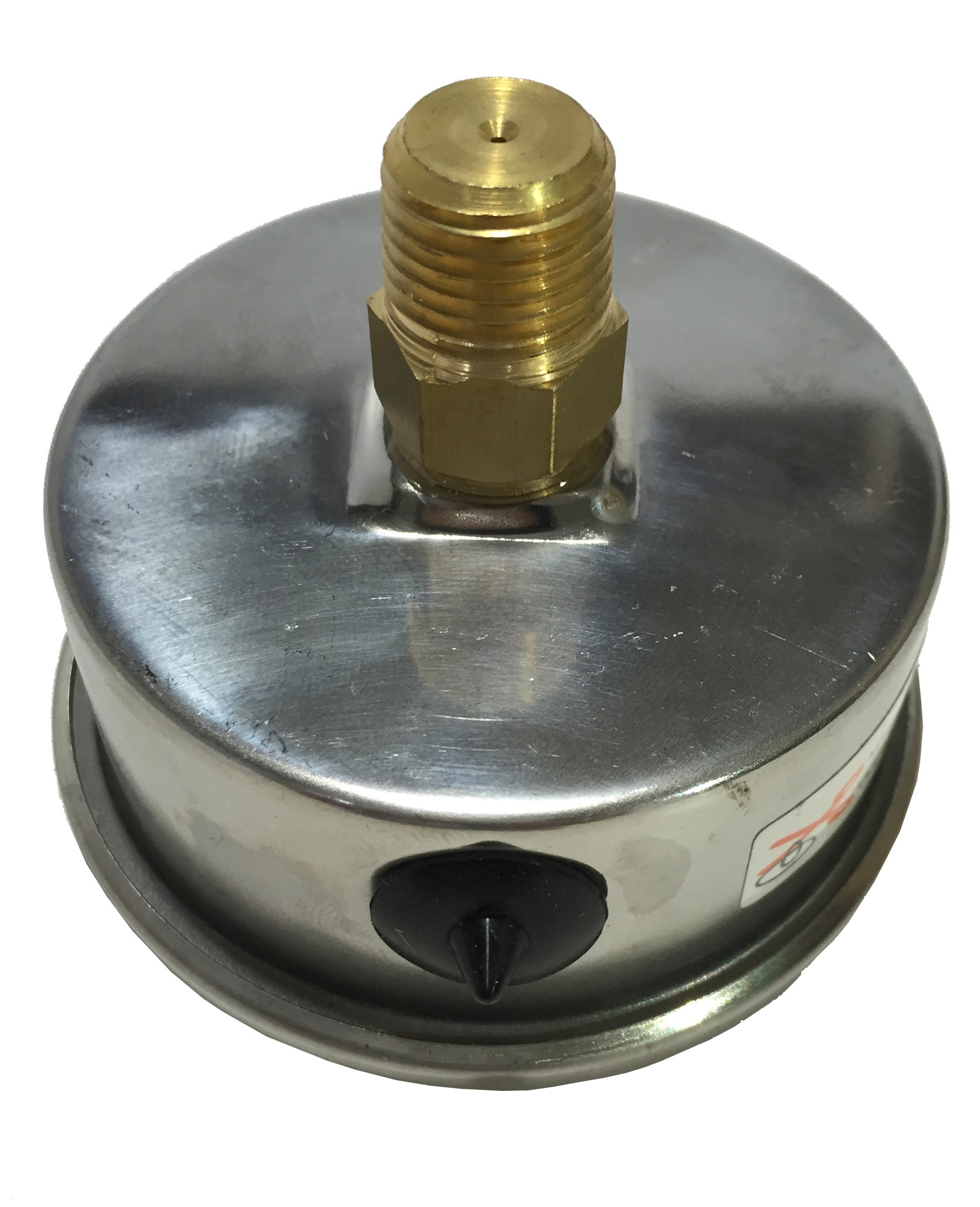 PneumaticPlus LFSB25-200 manometr wypełniony cieczą WOG- 0.6 cm NPT tylny uchwyt - tarcza 5.1-1.3 cm - 0 do 200 PSI