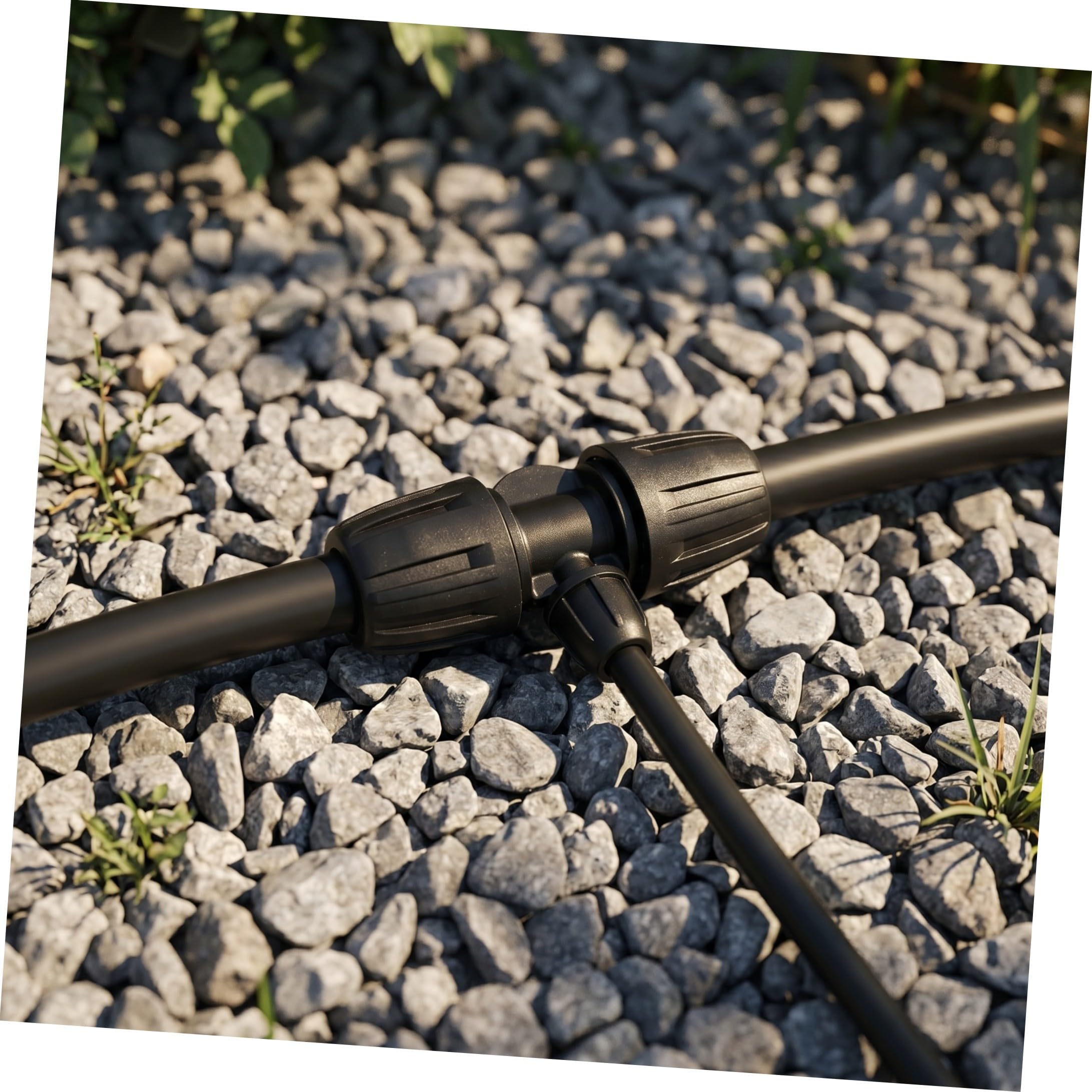 GALPADA 30 Pezzi Connettore per Irrigazione Agricola 3 Vie Design Antigoccia in Pp Nero, Compatibile Tubi da 1/2 a 1/4 Pollici, per Irrigazione da Giardino All'aperto