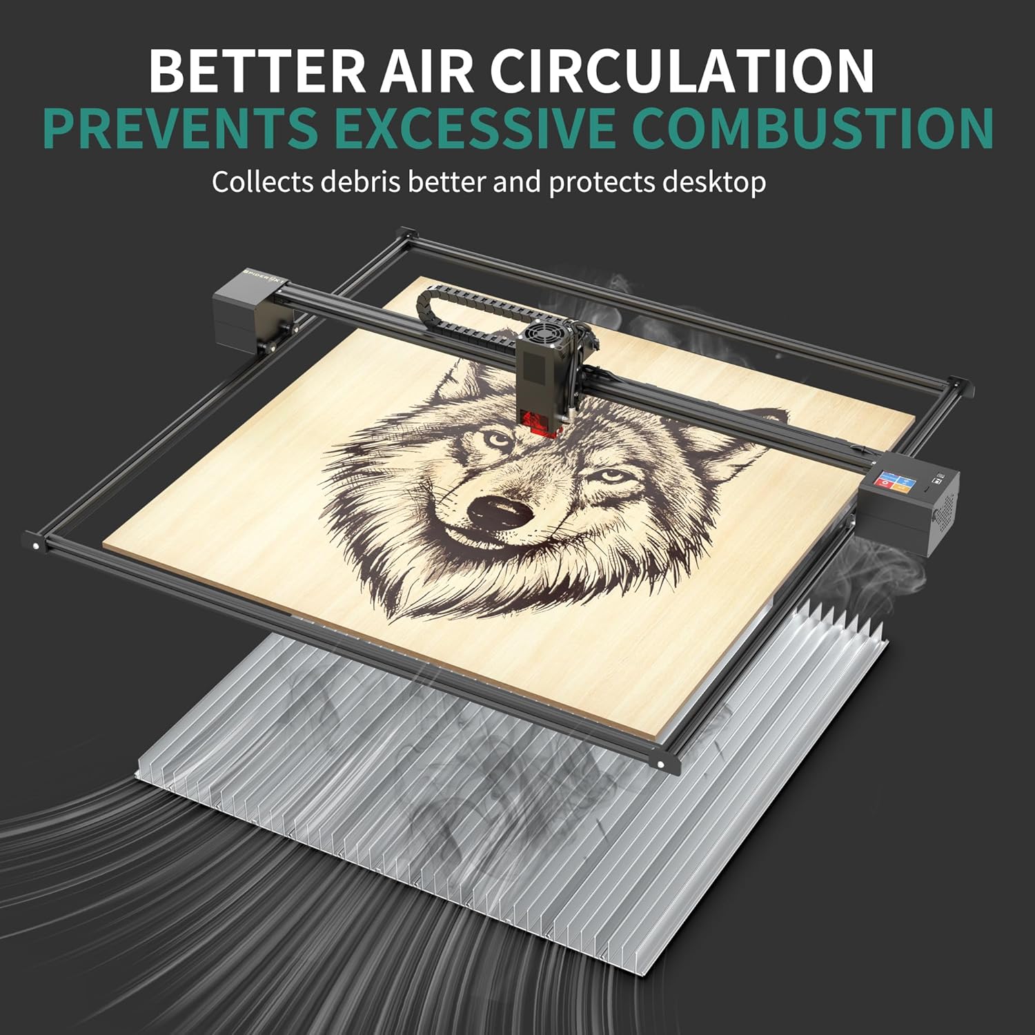 Puikos Honeycomb Laser Bed 200 * 200 mm (7.87 × 7.87 in)Honeycomb Working Table for Laser Engraving Machine/Laser Cutter, Desktop Protection, Free Assembly, Fast Heat and Smoke Dissipation (200*200) - Image 5