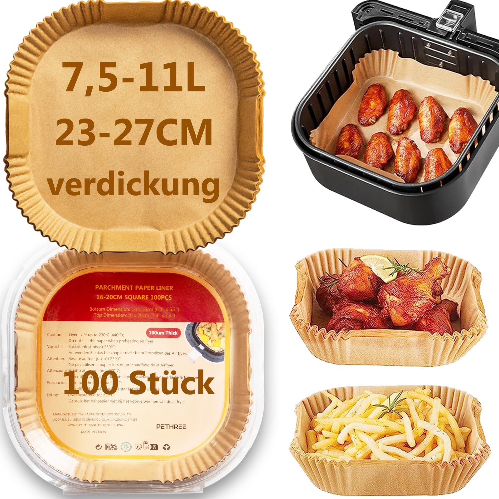 PETHREE Ninja Air Fryer Zubehör, für Philips Dual Basket Airfryer