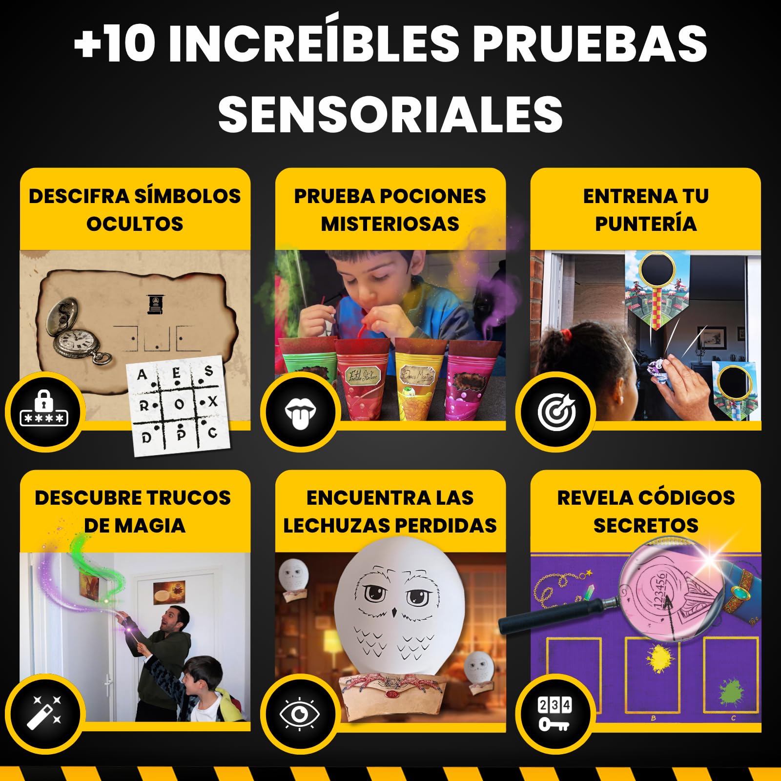 EPIC ENIGMAS | Escape Room Magia de Harry | 5 a 12 años | 5 Salas de Enigmas Emocionantes | Juego de Mesa Familiar Niños | 1-5 Jugadores