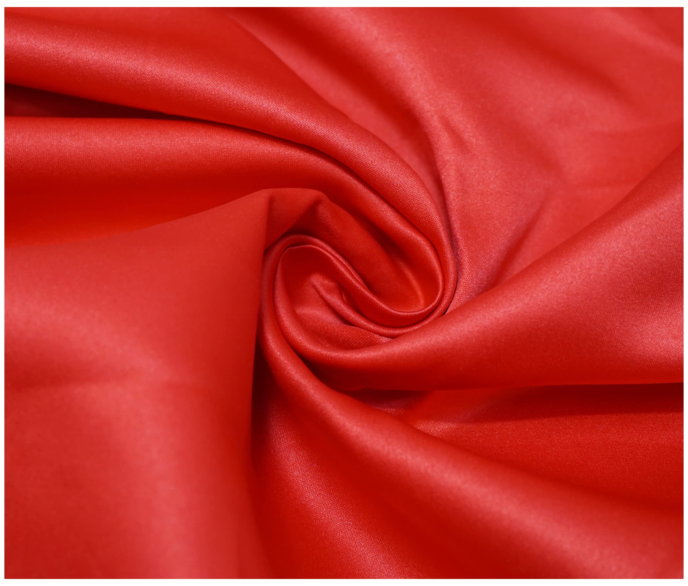 Matte Duchess Bridal Satin Polyester Fabric for Dressmaking Wedding Crafts Quilting Sewing 150cm Wide (2 Metre (200 x 150cm), Crimson) — image 1