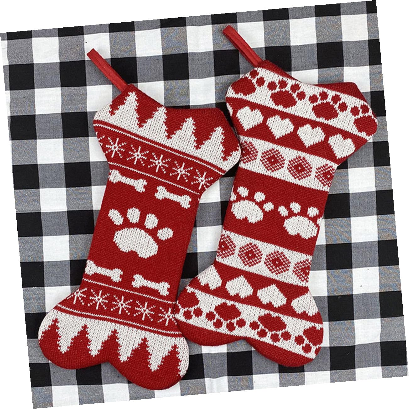 Artibetter Set 2 Calze di Natale Divertenti e Classiche Resistente per Decorazioni Festive e Regali di Natale Calza della Befana Creativa da Appendere per e Amici Addobbi Natalizi per Casa