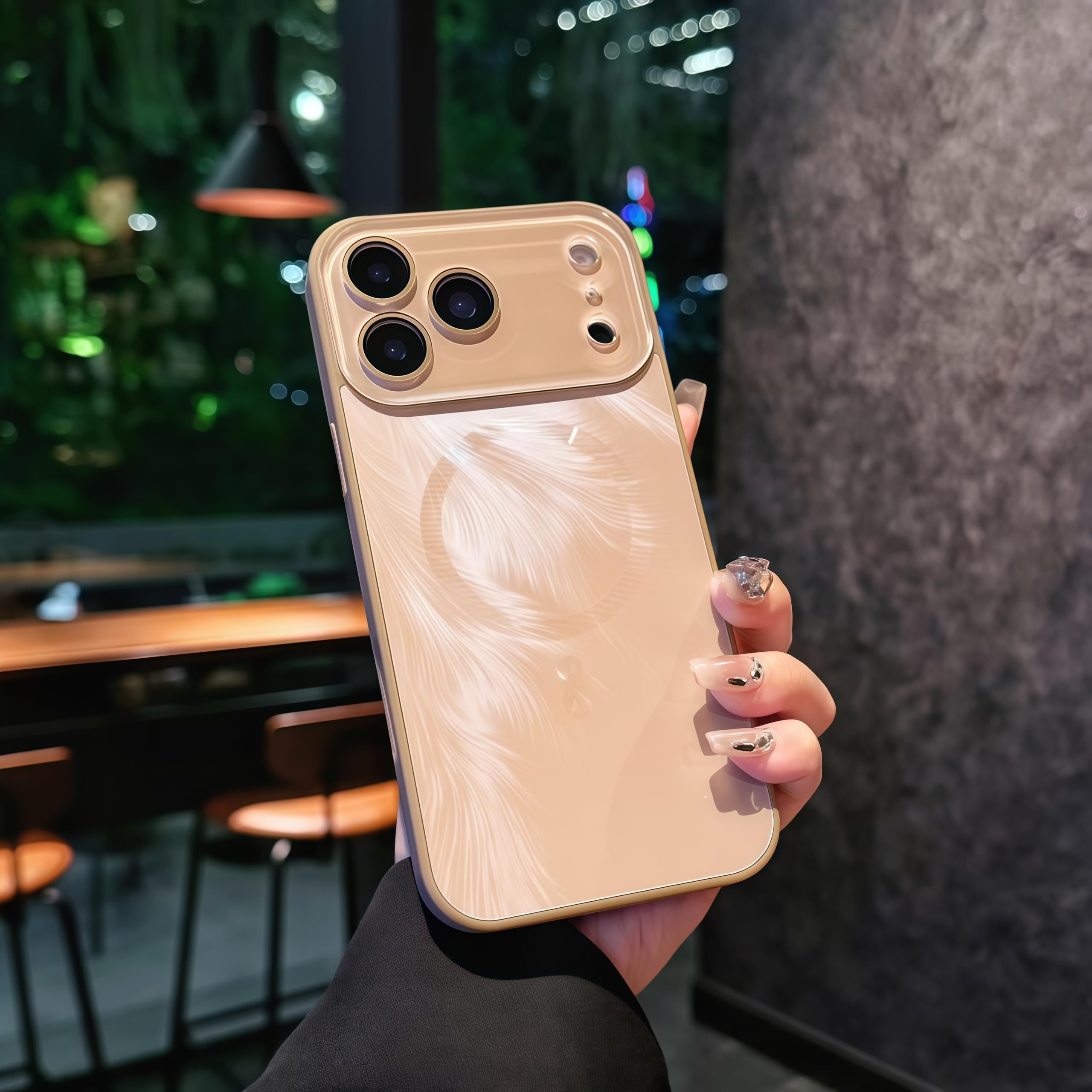 Coque iPhone 16 Pro magnétique rose laser pour le quotidien