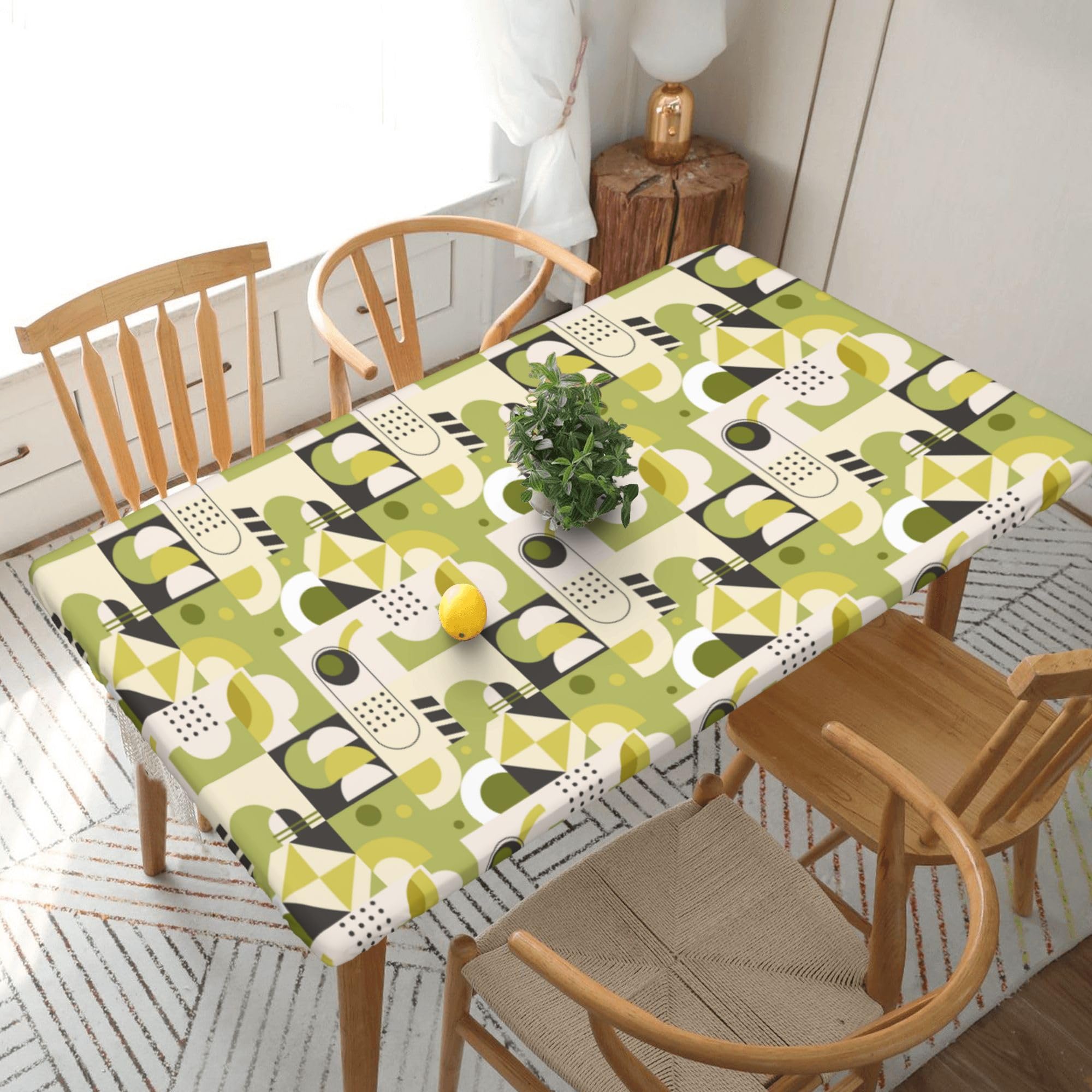 Nappe extensible 152 cm blanche élastique table de cuisine