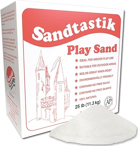 Caja de arena de juego blanca Sandtastik de 25 lb, -, Blanco, 1