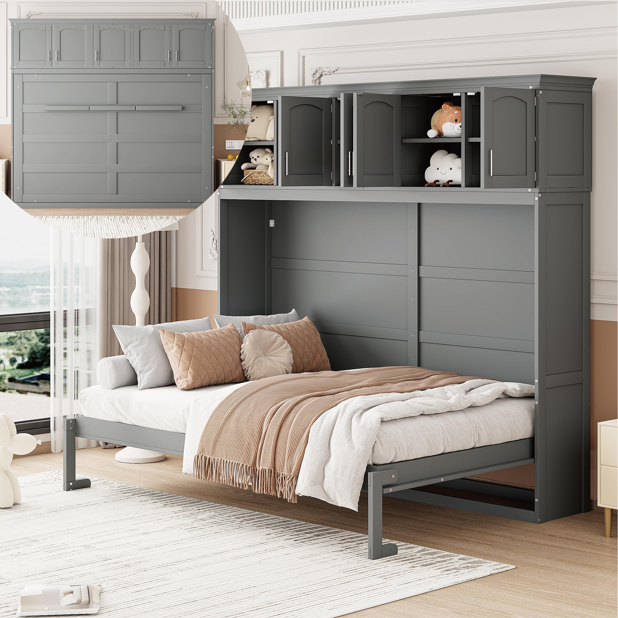 Amazon｜Merax モダン マーフィー キャビネットベッド トップ