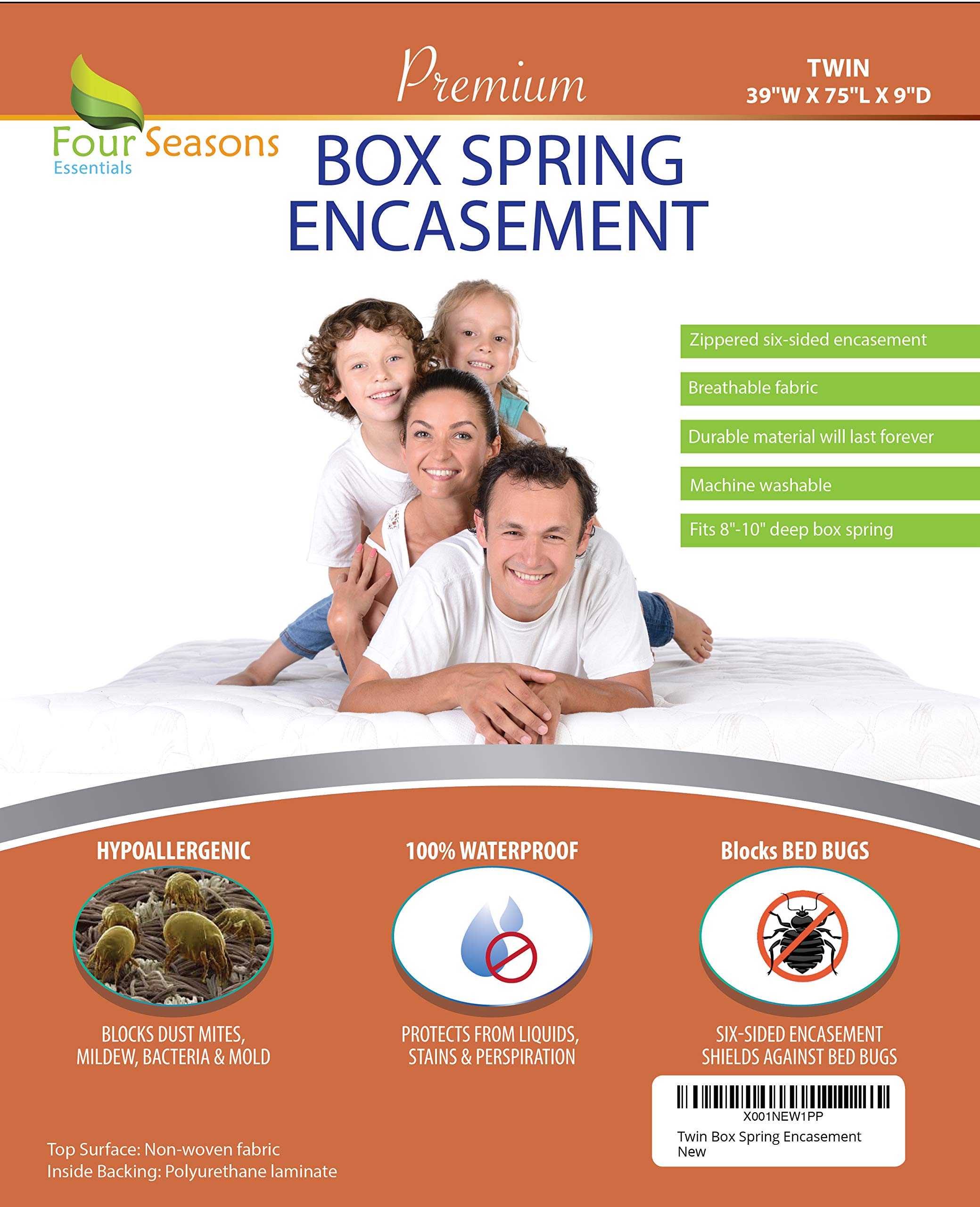 Twin Size Box Spring Encasement (9" D)