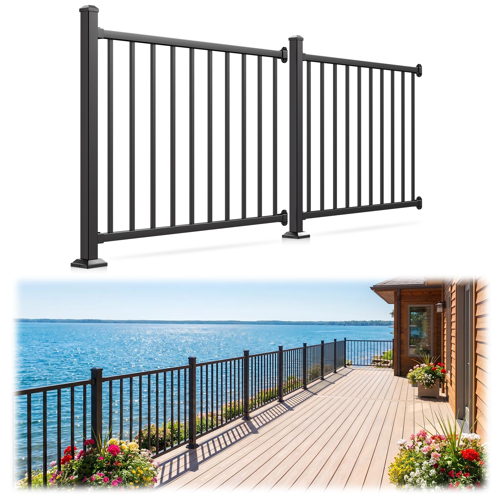 Photo 1 of 39 in Aluminum Railing Post for DIY Deck and Stair & Porch Railing Kit