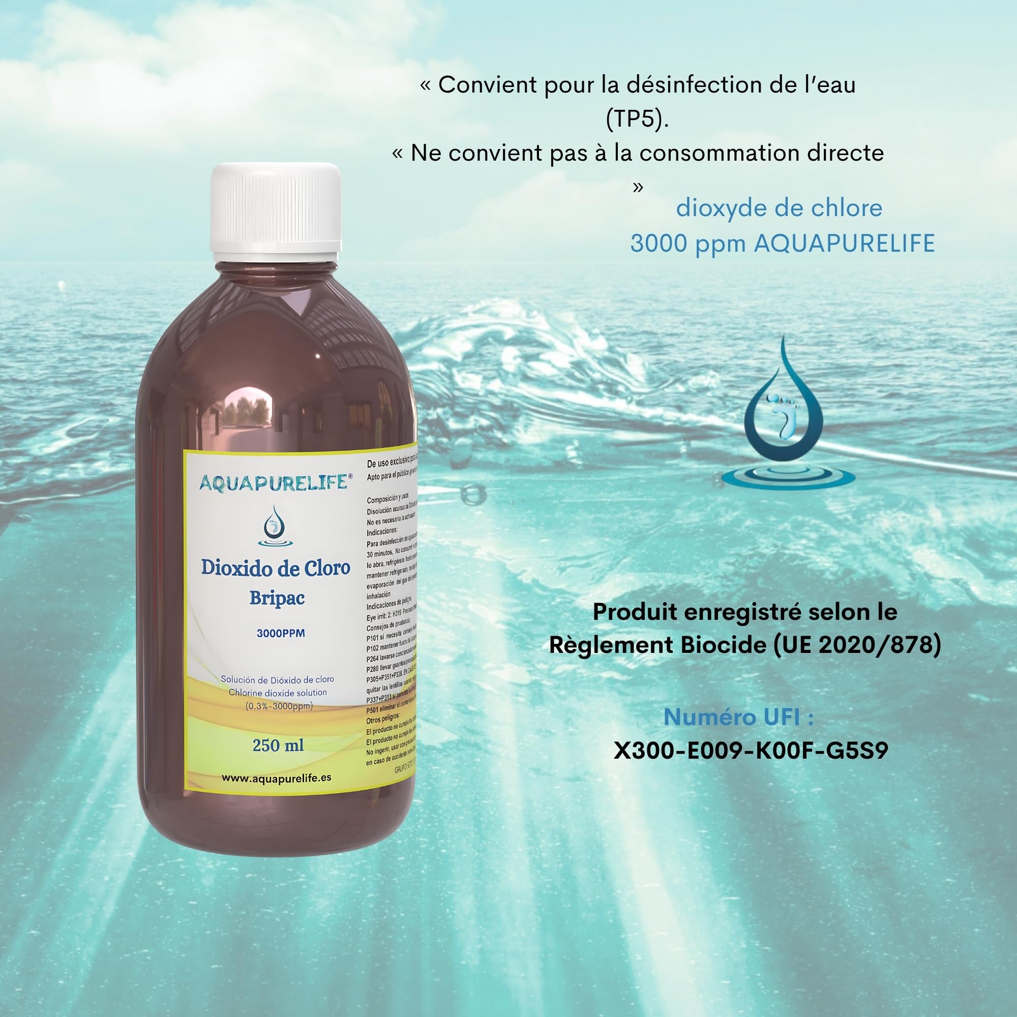 CDS/CDL 250 ML - 3000 ppm - CDS -Activé 0,3% - Fabrication récente - Récipient en Verre ambré