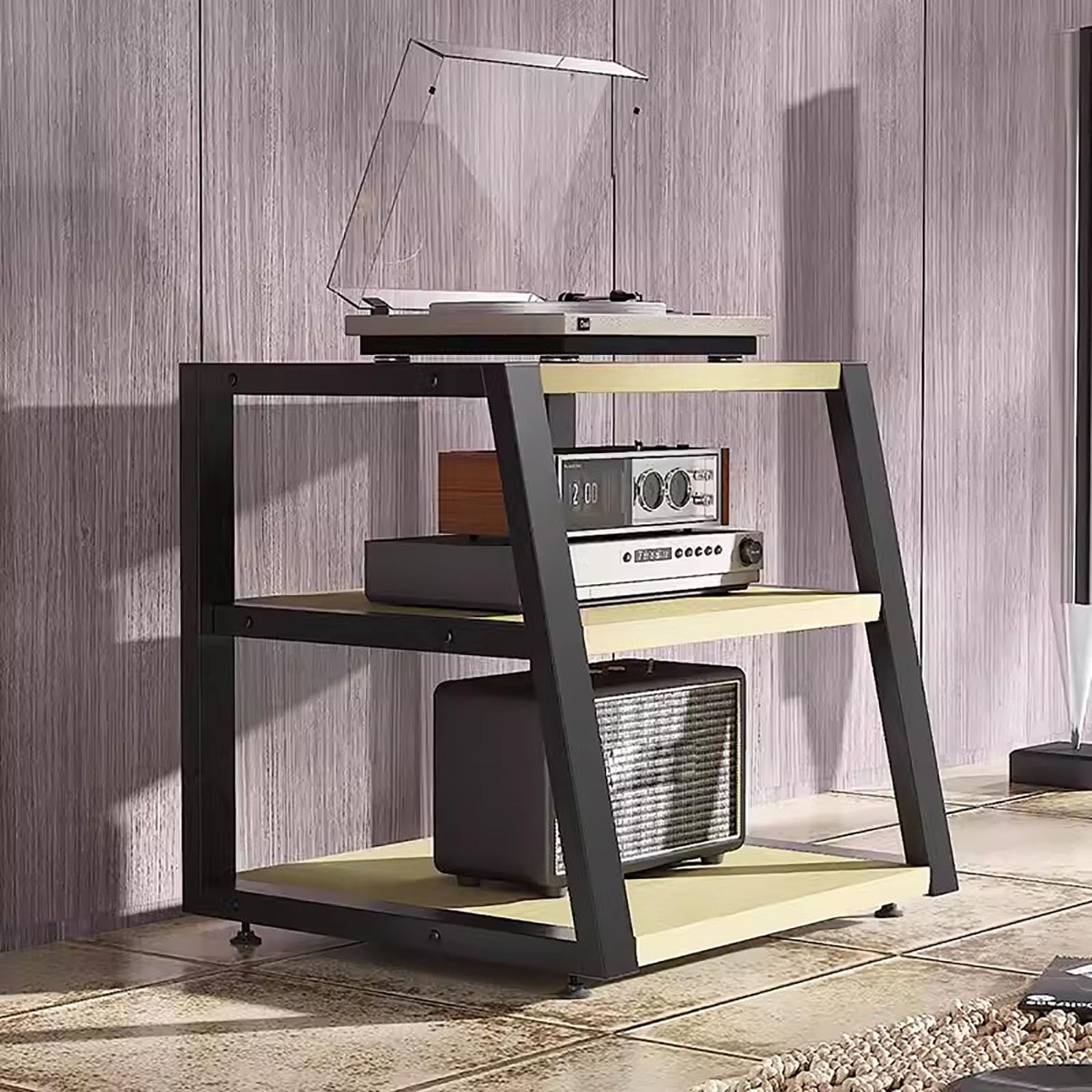Stojak HiFi Szafki Hi-Fi Stojaki i stojaki Hi-Fi 60 cm Wysoki stojak na media AV Home Commercial Audio & Video Uchwyt na sprzęt audio i wideo Stojak na media Audio z nóżkami 3-poziomowy stojak na