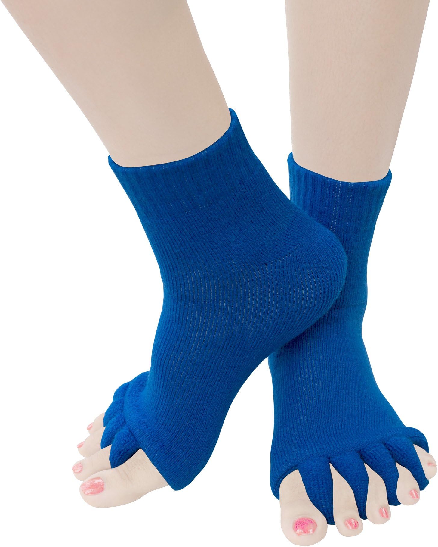 Toe Separator Yoga Gym Sports Massage Socks for Foot Alignment, Great for Sore Feet and Diabetics