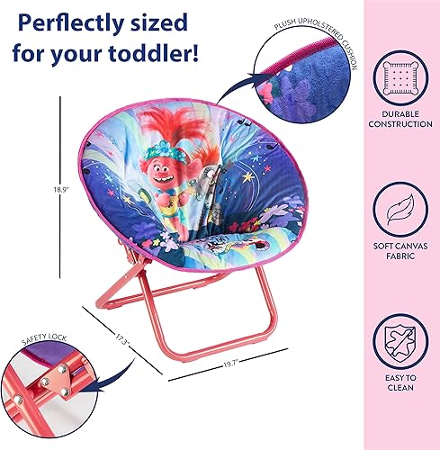 Miniatura 115 de Idea Nuova Paw Patrol Skye - Silla plegable Saucer™ de 19 pulgadas con marco de metal rosa, a partir de 3 años Avengers / Gris,Pistas de