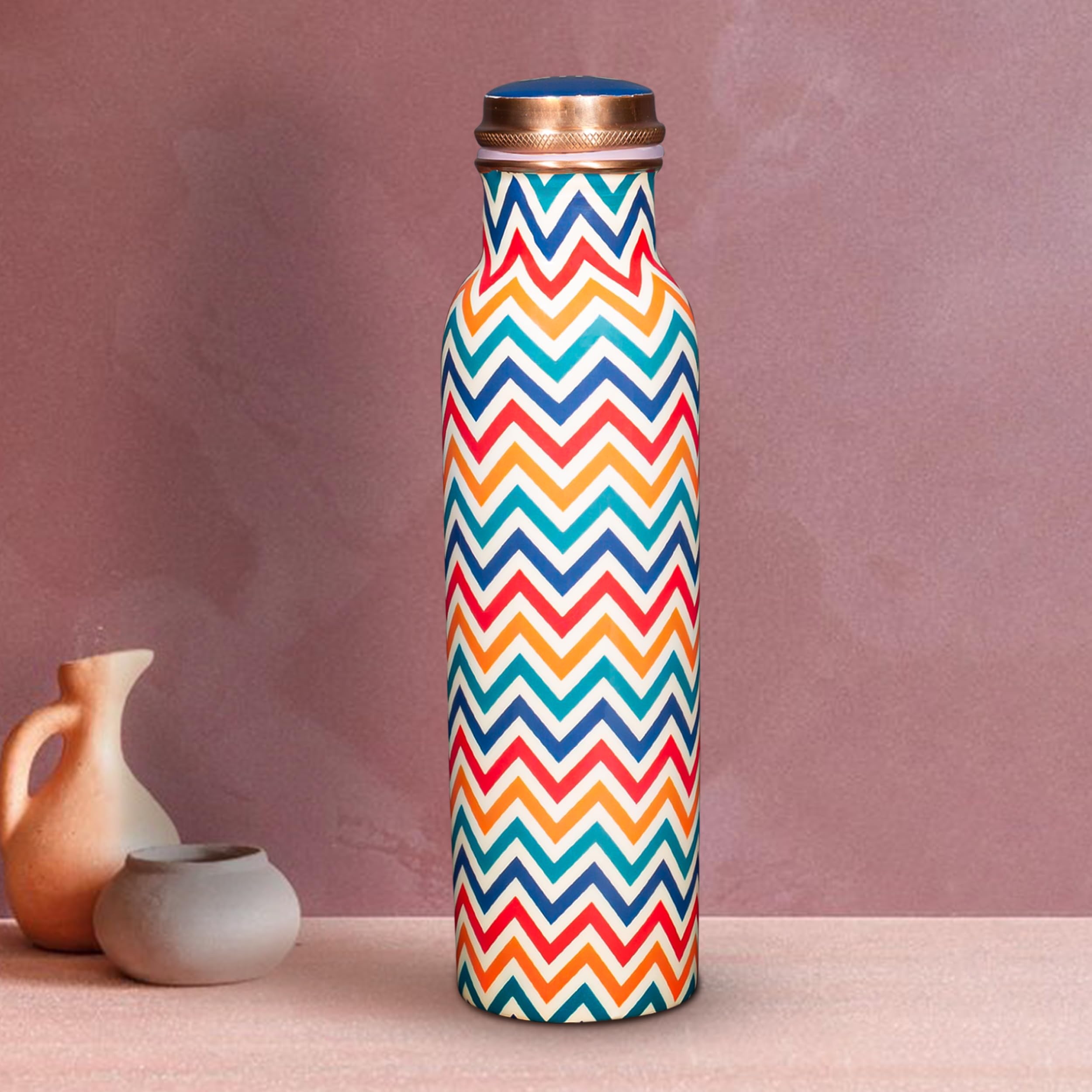 Allo Pure Copper Water Bottle - 1L Leakproof -13