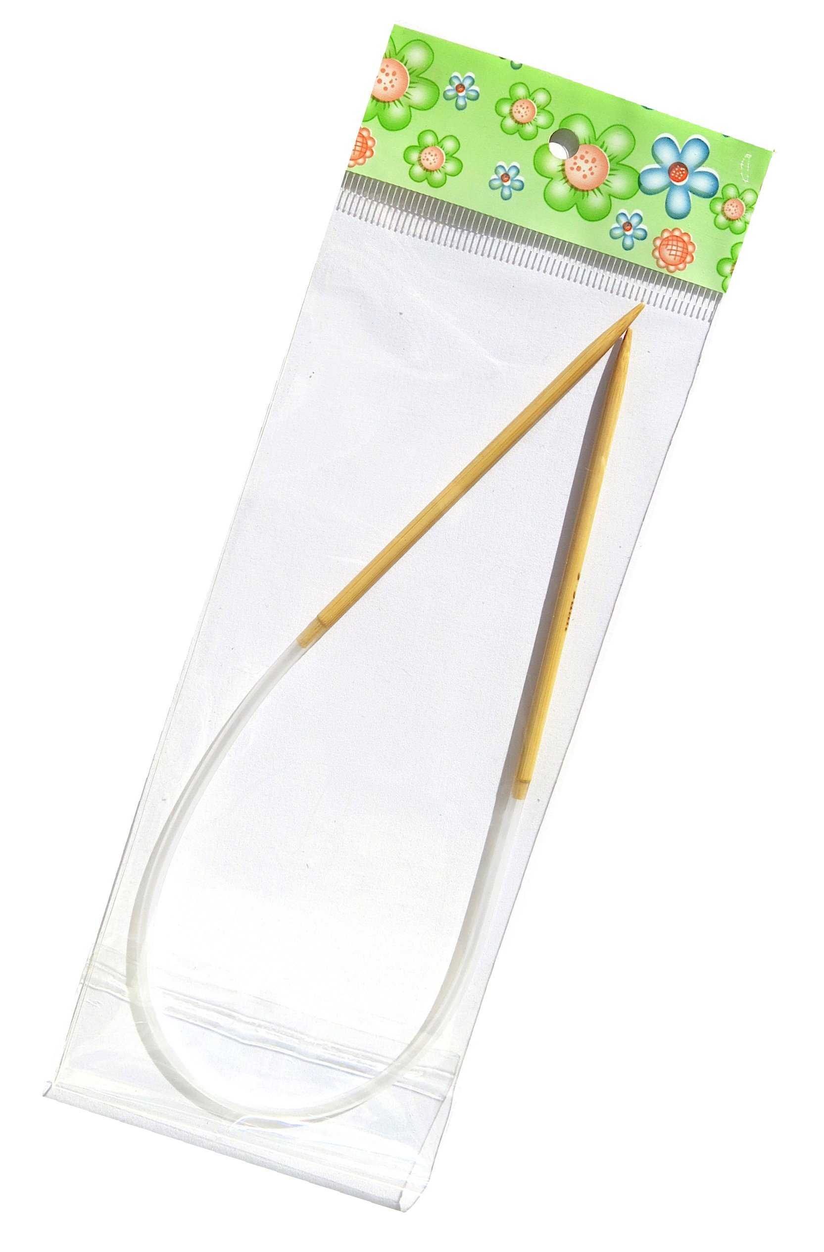 Adf Tm Natural 16'' (40Cm) X 3.5Mm Bamboo Circular Knitting Needles