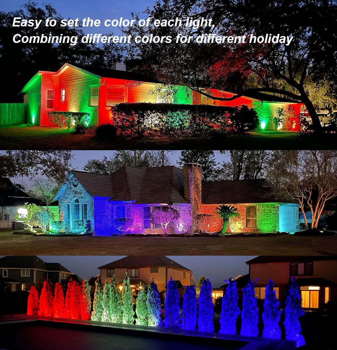 Forest Fire&Green➕Red&Green➕Rainbowセット Brizled C9 RGB Christmas Lights, 35FT 54 LED Color Changing