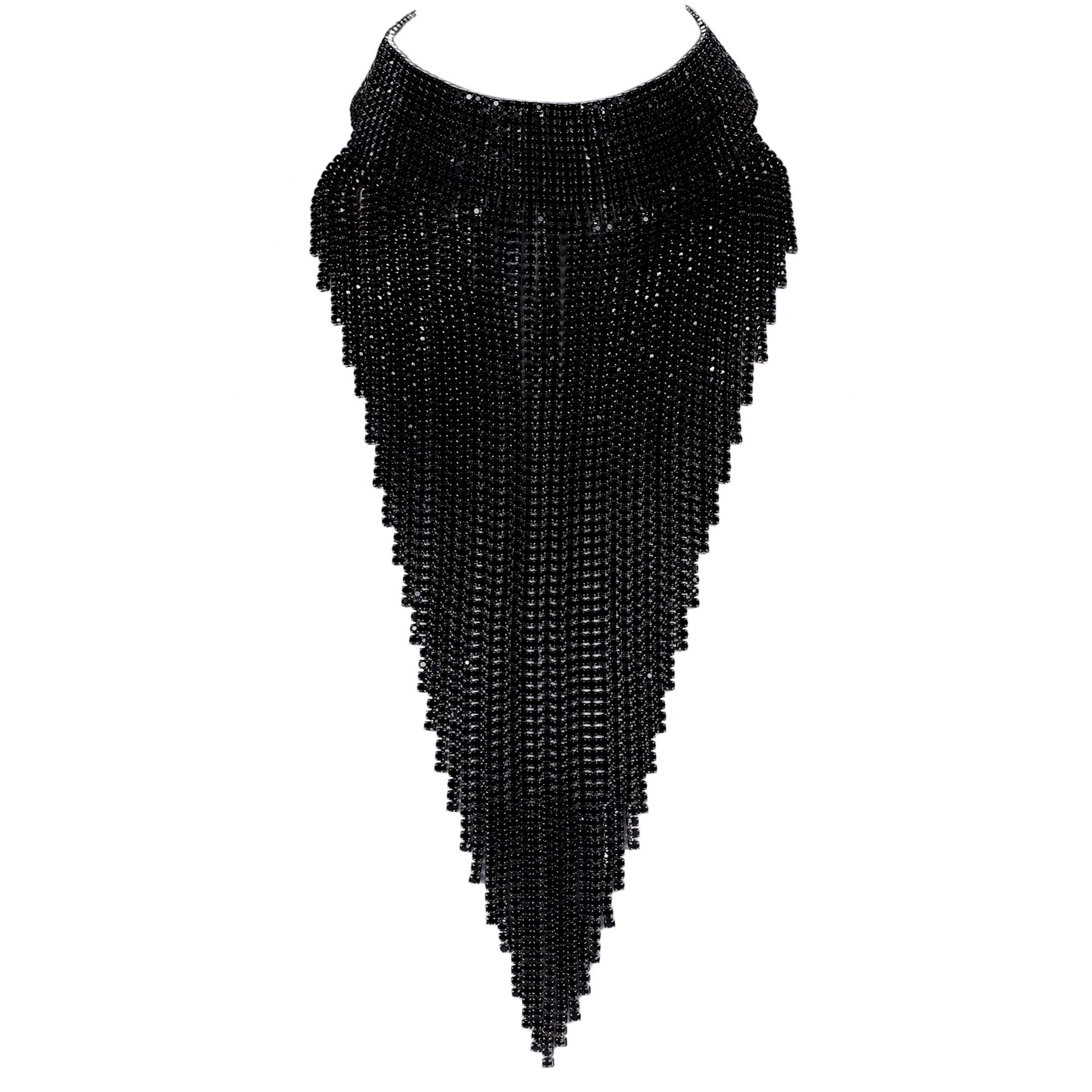 Flyonce Rhinestone Statement Necklace