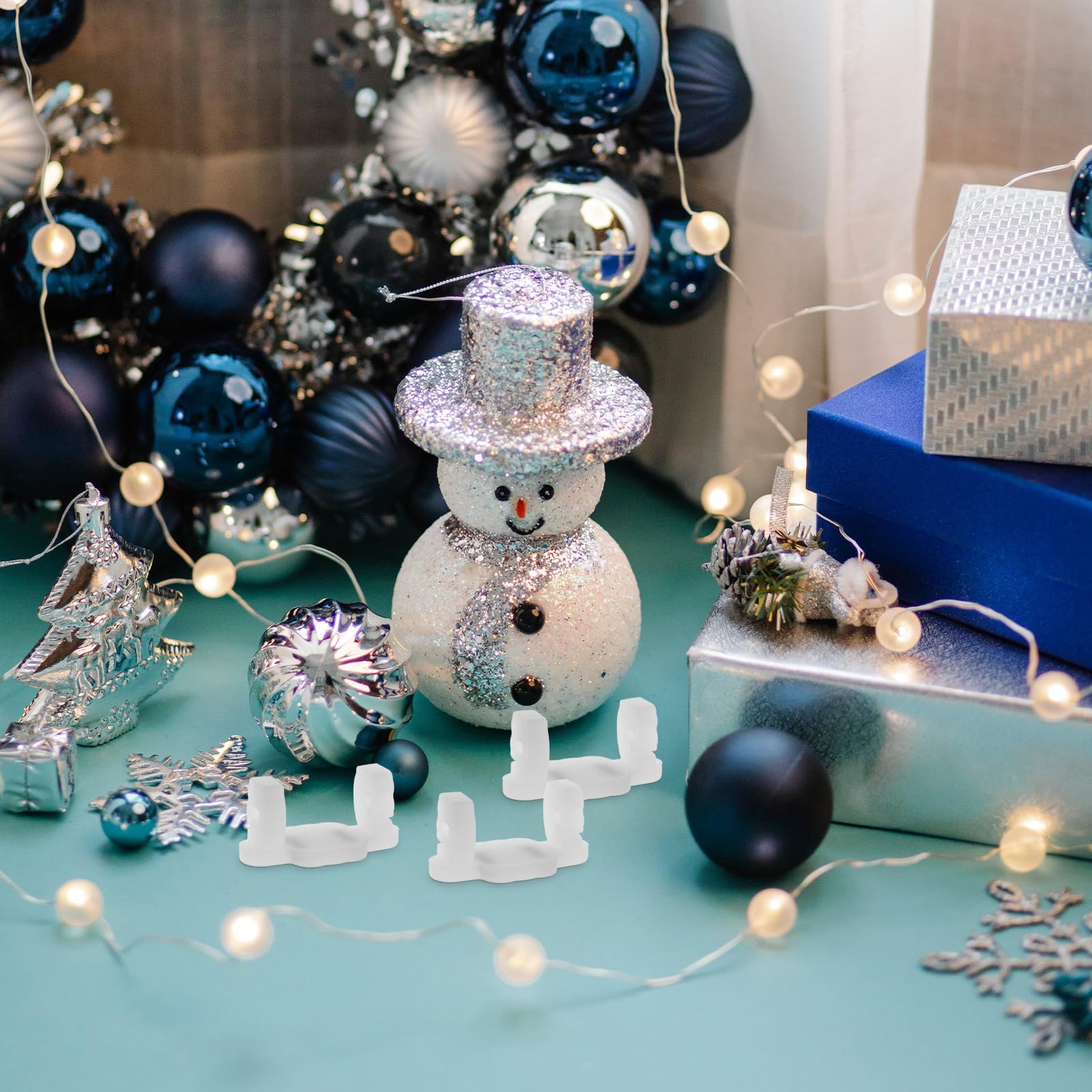 Toyvian 24 Piezas Ganchos Magnéticos para Luces Navideñas C9, Silicona,