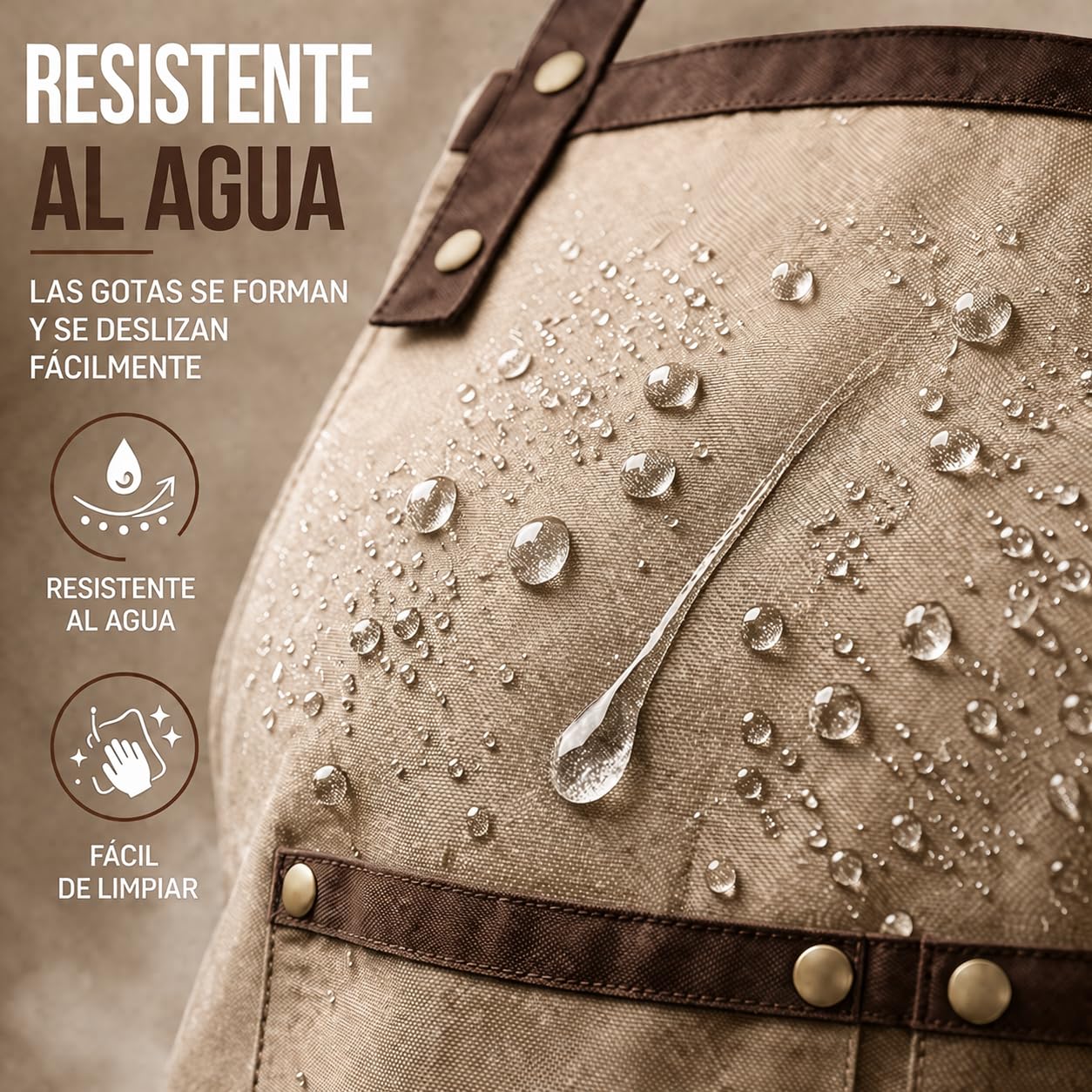 XChef Delantal cocina hombre mujer –Pack 2 unidades. Mandil Camarero. 2 bolsillos, Antihumedad. Ajustable al cuello con 3 corchetes, sin necesidad de plancha
