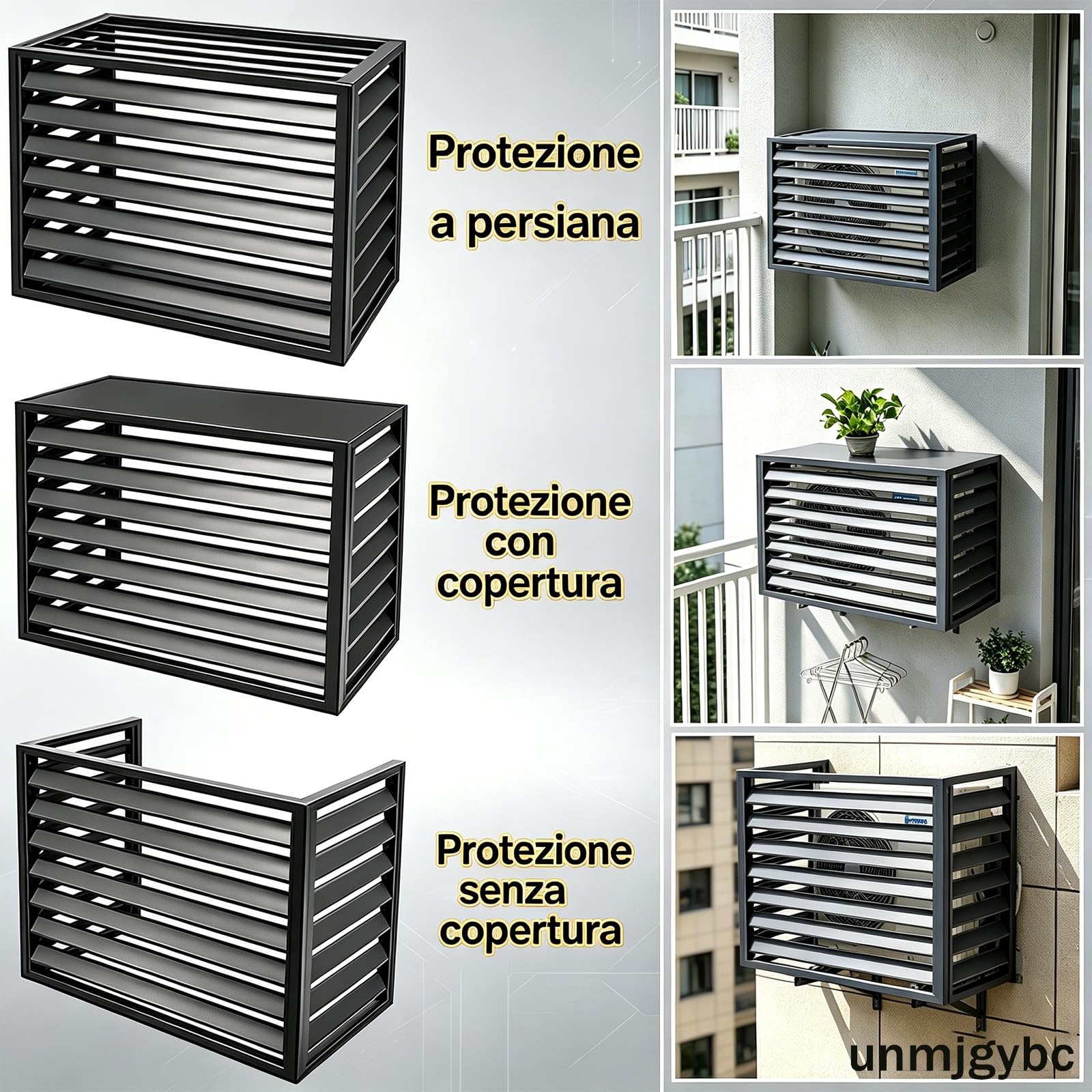 Copri condizionatore da esterno Bianco 100×50×70 (1.5P) - Copertura per condizionatore, bidoni spazzatura e pompe piscina - Resistente al sole e alla pioggia