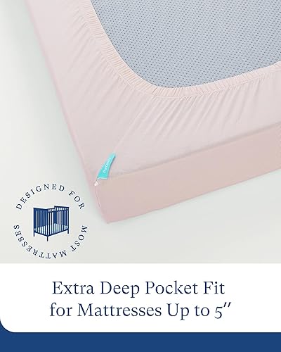 Vista 4 de PurComfy Sábanas Ajustables Supersuaves para Pack and Play, Sábanas Premium de Viscosa de Bambú para Mini Cuna, Sábanas de Colchón Pack N Play