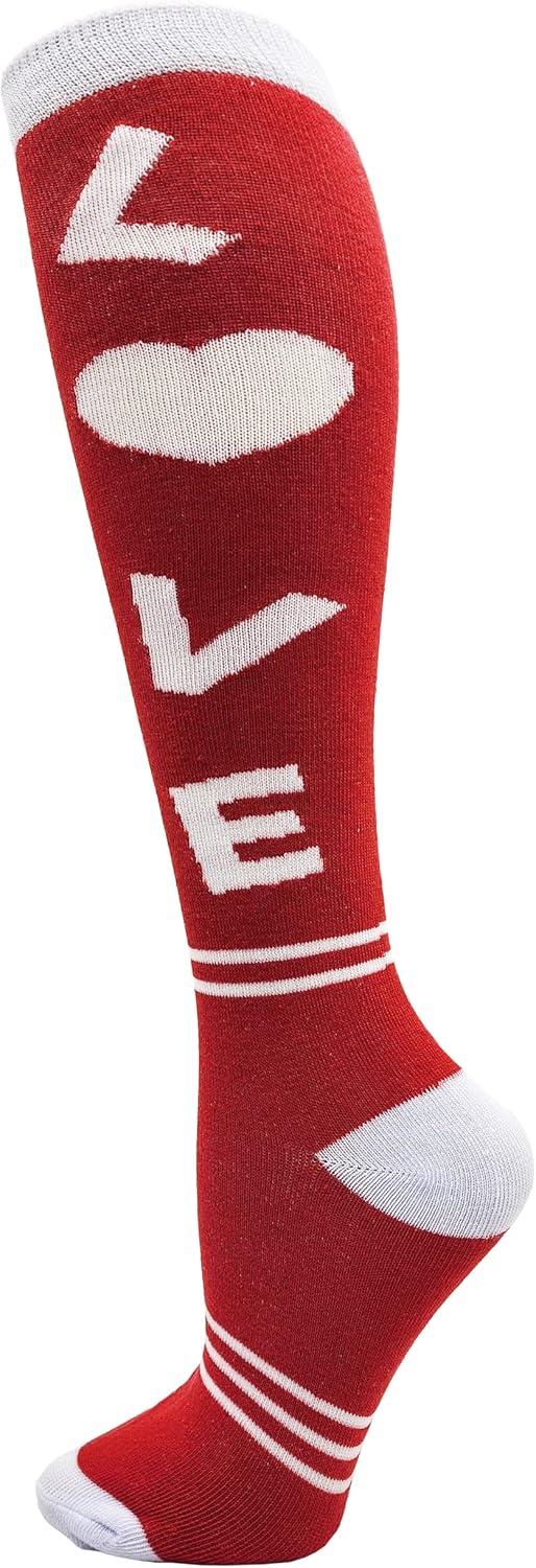 Heart Print Crew Socks for Women, Bulk Valentines Day Pink Love Colorful Pattern Novelty Galentines, Mothers Day - Image 5