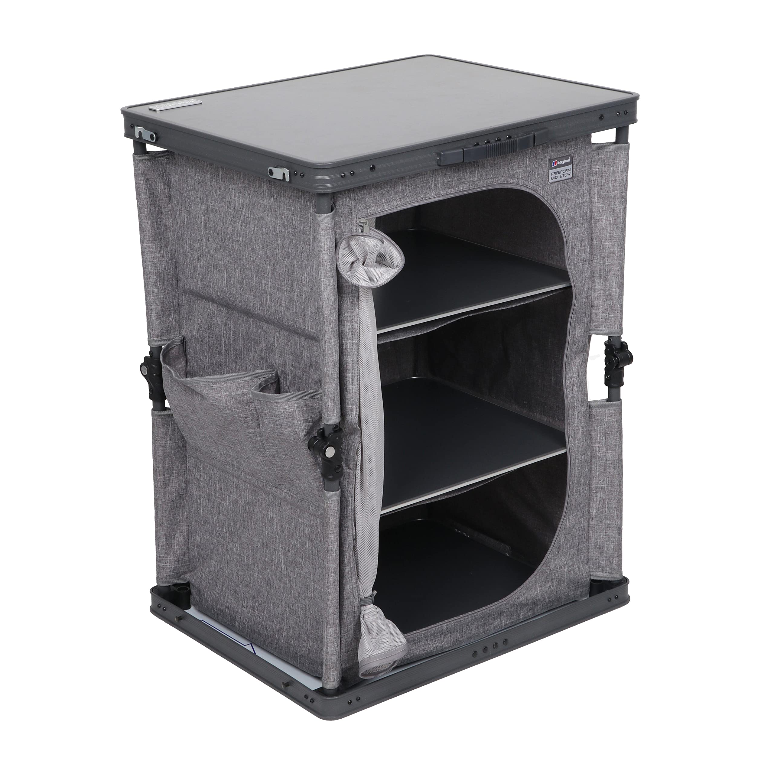 Berghaus Midi Stow Camping Cupboard with 3 Shelves, Berghaus Campsite Cupboard, Camping Furniture