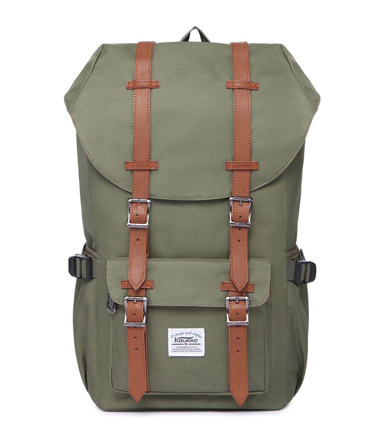 KAUKKO Travel Laptop Backpack Outdoor Rucksack Causal Backpack Fits 15.6"(Nylon Green)