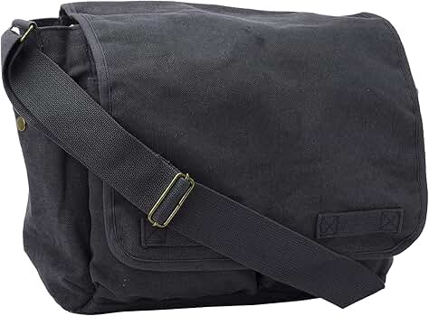 Mens Army Combat Military Canvas Travel Shoulder Messenger Surplus Bag Satchel E - Foto 2