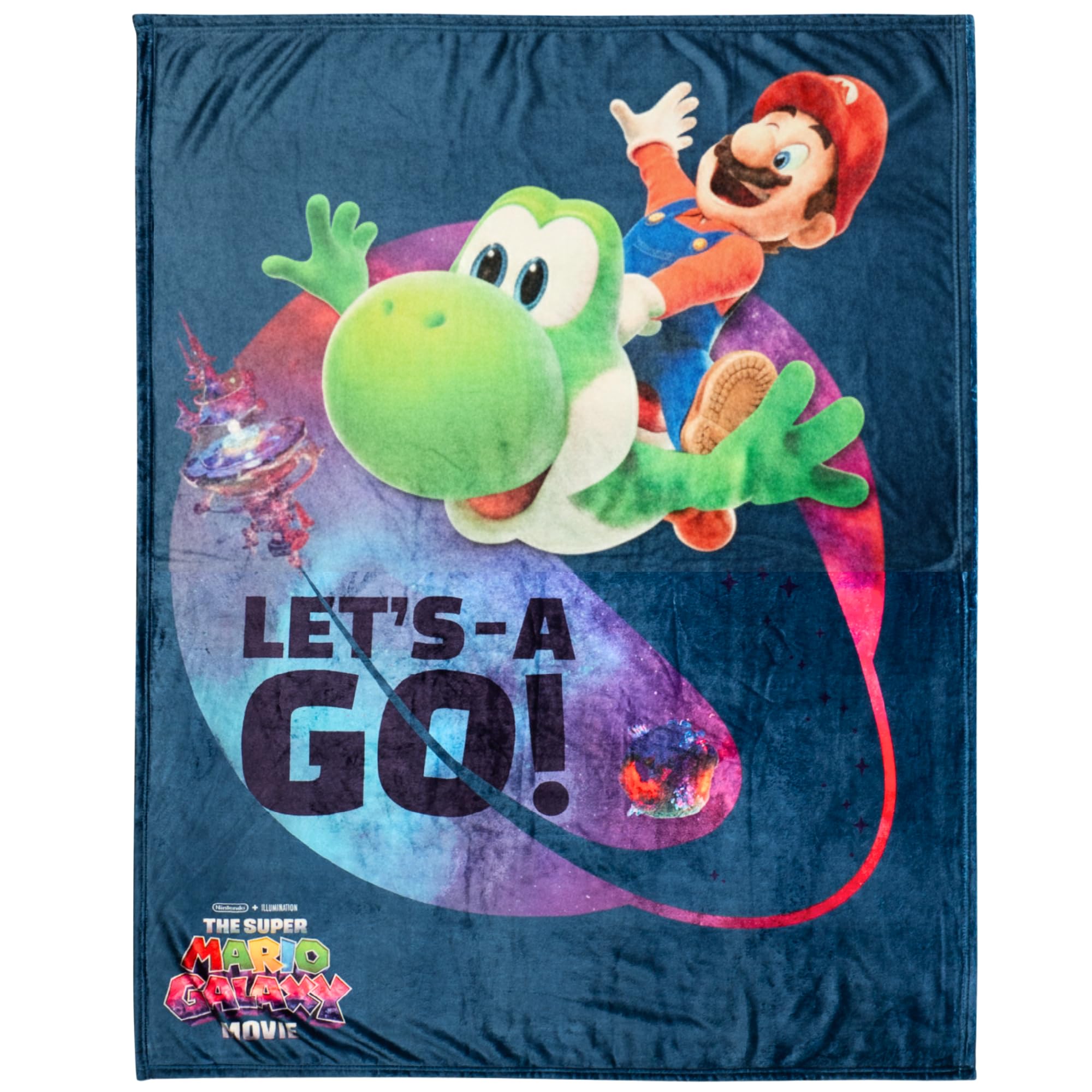 Amazon.com: The Super Mario Galaxy Movie Throw Blanket, Yoshi