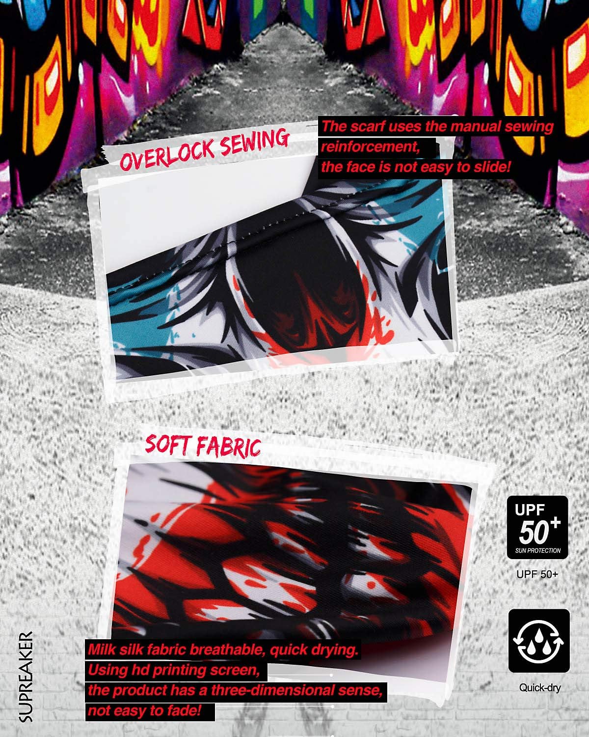 Halloween Mask Creative 3D Skull Face Mask Cooling Scarf Neck Gaiter Bandana Artistic Balaclava