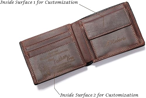 Miniatura 4 de Cartera de cuero grabada personalizada para papá, hijo, marido, novio, cumpleaños, día del padre, San Valentín, Navidad, aniversario, graduación,