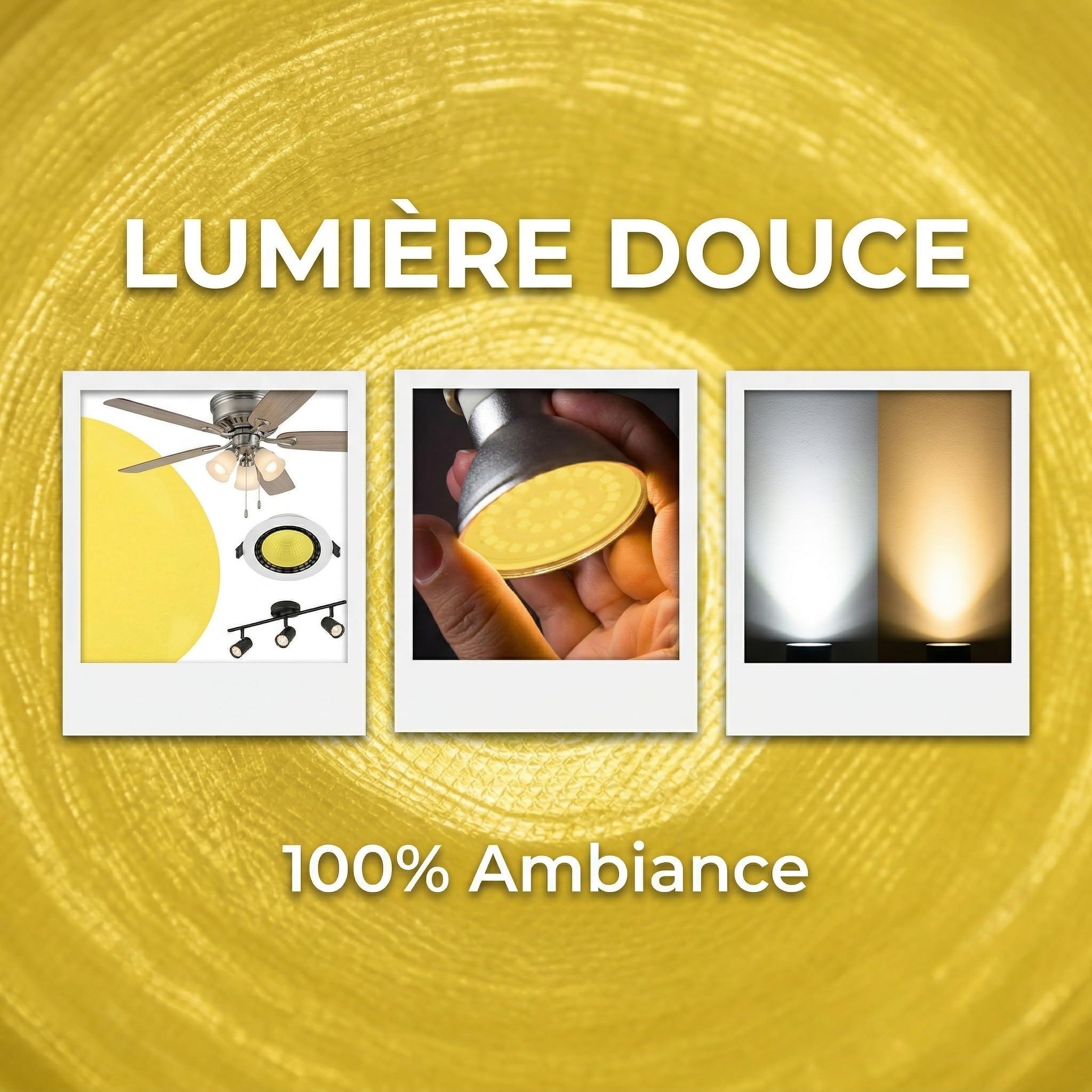 TOYANDONA Lot de 20 autocollants en gel jaune pour éclairage, film diffuseur à intensité variable autocollant, filtres de couleur chaude 50 mm pour éclairage vidéo LED et projecteur de plafond
