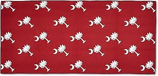 Palmetto Golf & Belts, Caddy Golf Towel, Extra Large, 21" x 44", Premium Ultra-Absorbent Microfiber Golf Towel, South Carolina Palmetto Tree with Garnet South Carolina Colored Backdrop