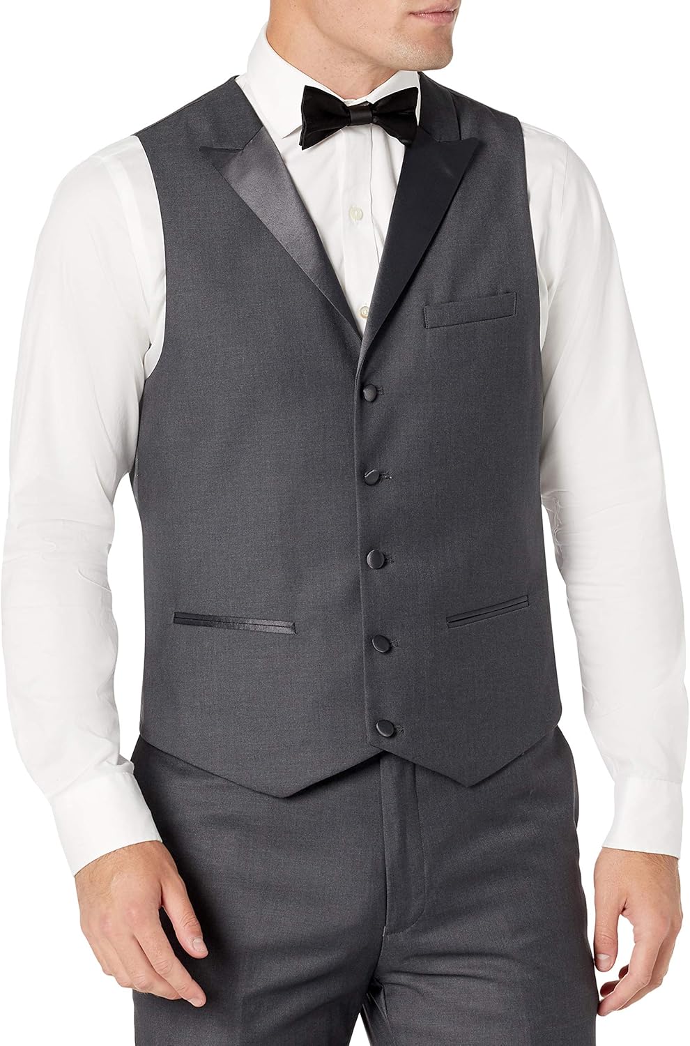 Adam Baker Men's 3 Piece Slim Fit Peak Lapel Tuxedo Suit Set - Colors