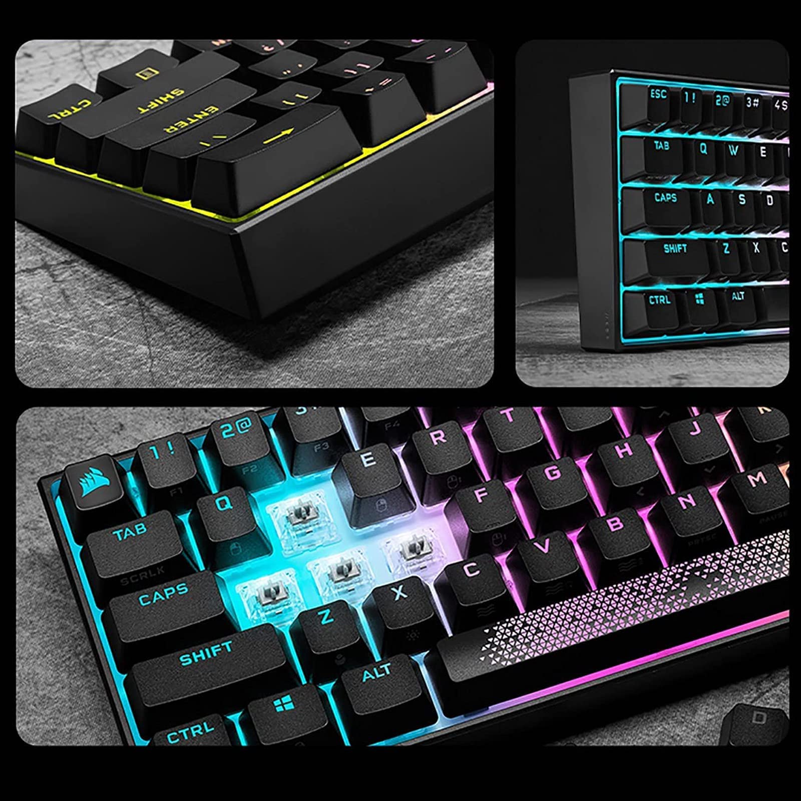 Amazon | K65 RGB ミニ 60% メカニカル ゲーミング キーボード