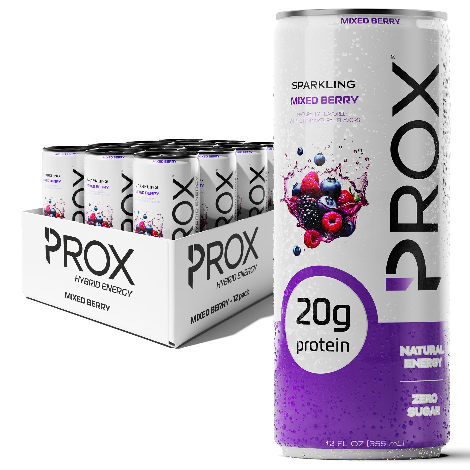 Amazon.com : PROX Hybrid Energy Drink with 20g Protein, Zero Sugar
