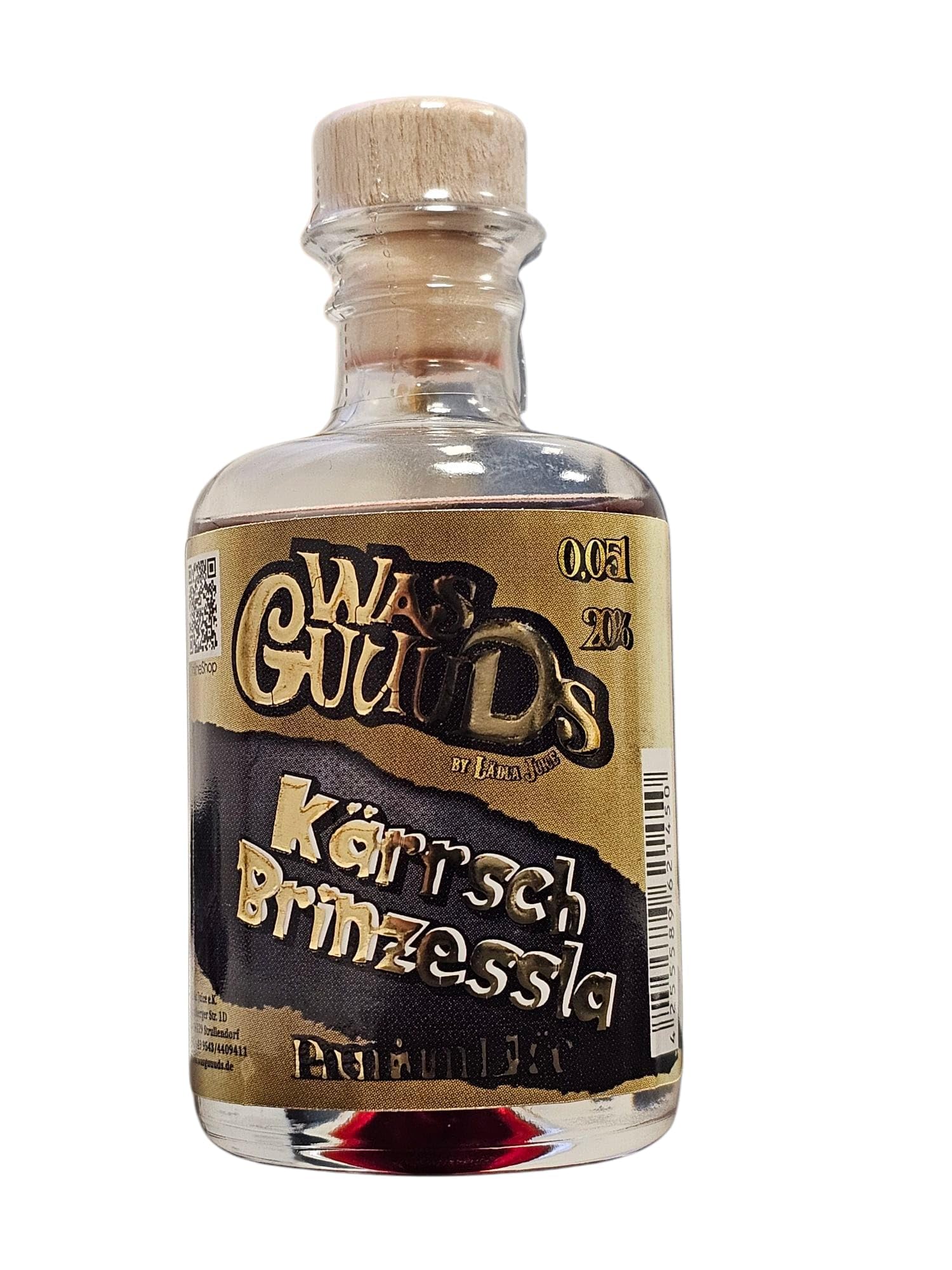Was Guuds Premium Likör Set, 4x50ml, Kirschlikör, Käsekuchen, Pina Colada und Himbeer, Geschenkset