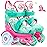 Adjustable Roller Skates for Kids Girls Ladies with Light Up Flash Wheels(Age 3-9),Three-Point Type Balance,Gift Box Packing for Toddlers,Children,Youth, Teenagers (Unicorn, XS-Small(8C-12C US))